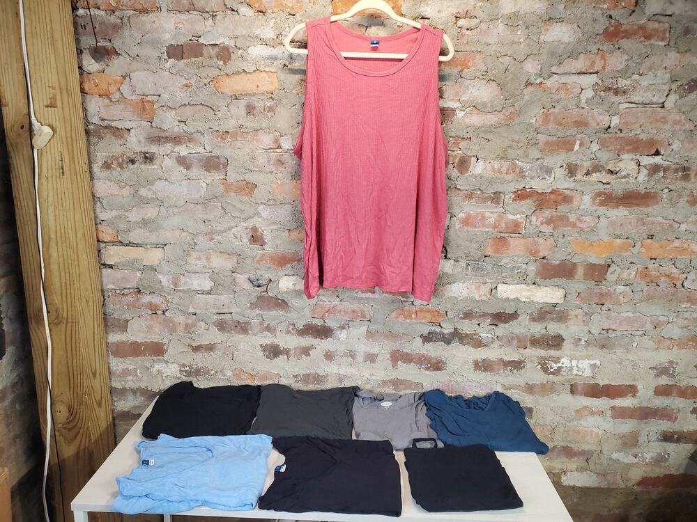 Old Navy Womens Plus Size Luxe Ribbed Tank Top XXL Coral Red Sleeveless Casual
